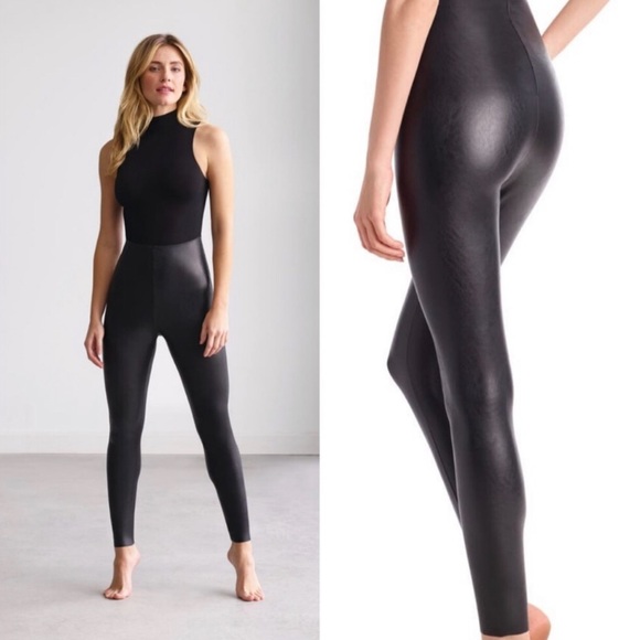 commando Women's Perfect Control Faux Leather Leggings, Black, Small